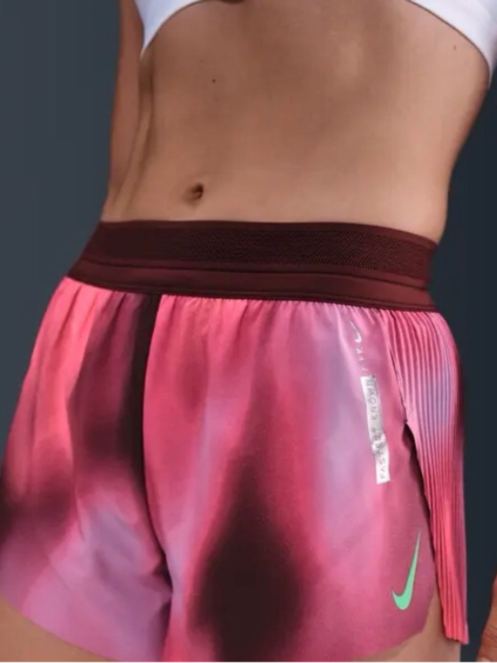 Nike Women Aeroswift “Faith Kipyegon” running shorts Adv Mid-Rise 3 (IF1629-532) - Picture 2 of 12